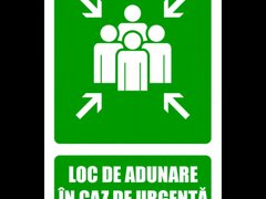 Indicator pentru locurile de adunare in caz de urgenta